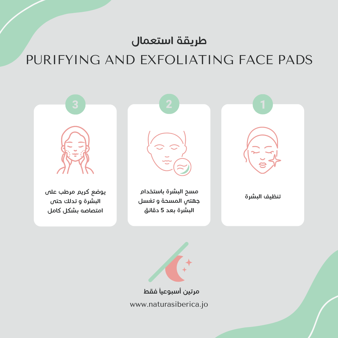 بولار بيرش - أقراص التقشير و النضارة Polar White Birch Purifying and exfoliating face pads, 20 pcs